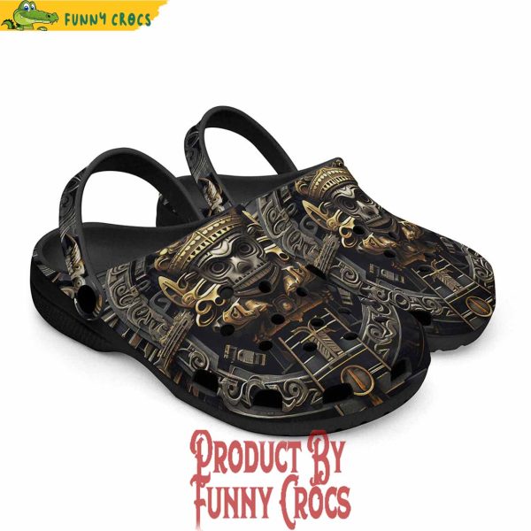 Mysterious Mayan Art Crocs Shoes