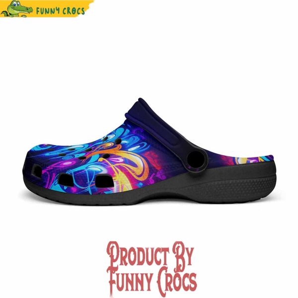 Neon Graffiti Street Art Crocs Shoes