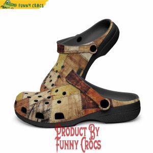 Old Cloth Patchwork Crocs Shoes