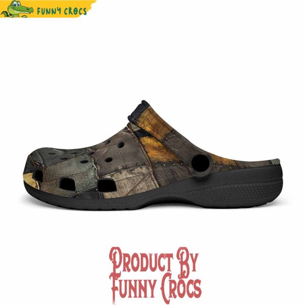 Old Fabric Patchwork Art Crocs Shoes