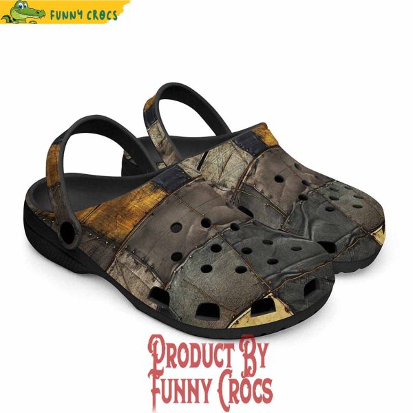 Old Fabric Patchwork Art Crocs Shoes