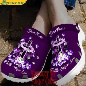 Personalized Cross Butterfly Jesus Crocs Shoes