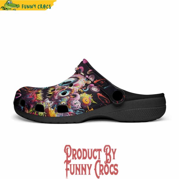 Psychedelic Monster Art Crocs Shoes