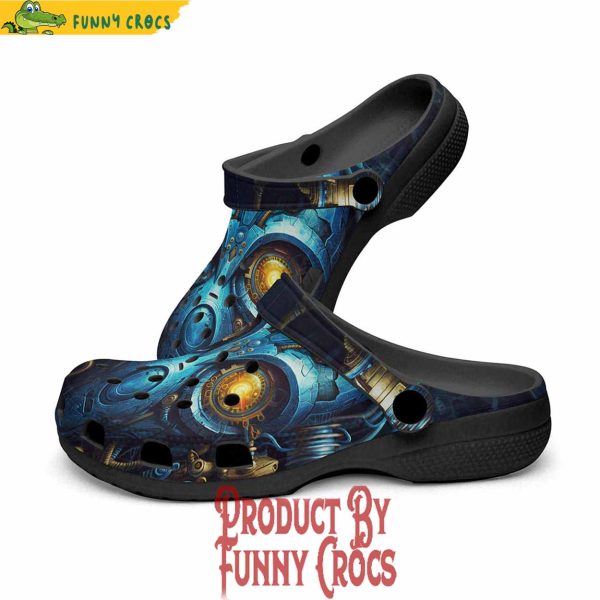 Science Fiction Robot Face Crocs Shoes