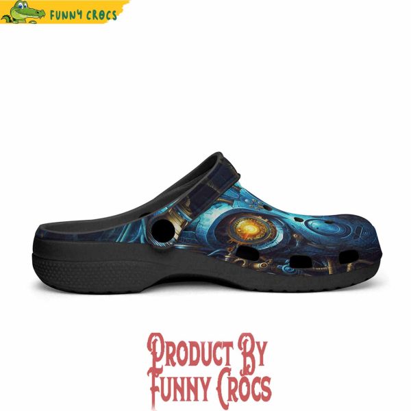 Science Fiction Robot Face Crocs Shoes