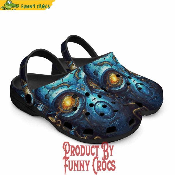 Science Fiction Robot Face Crocs Shoes