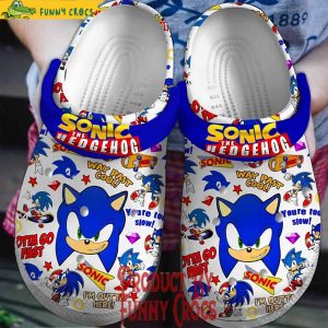 Sonic The Hedgehog Face Pattern Crocs For Kids 1