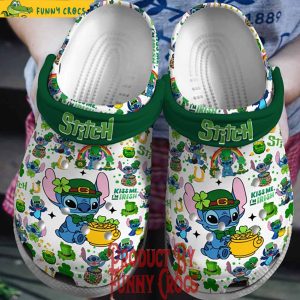 Stitch Kiss Me I’m Irish St Patrick’s Day Crocs Shoes