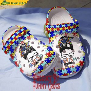 Autism Awareness Autism MaMa Puzzle Crocs Clogs