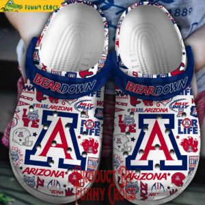 Bear Down Arizona Wildcats Logo Football Crocs 1