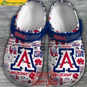 Bear Down Arizona Wildcats Logo Football Crocs