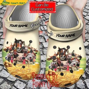 Custom Funny Farm Cow Crocs Shoes 1