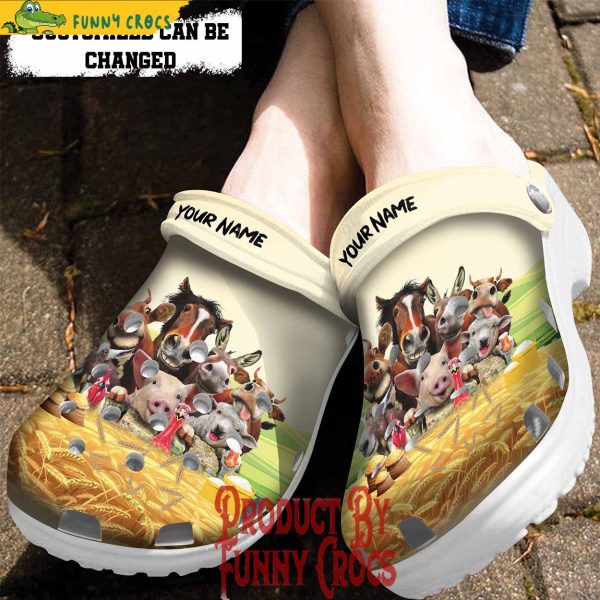 Custom Funny Farm Cow Crocs Shoes