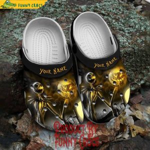 Custom Name Jack Skellington Halloween King Pumpkin Crocs