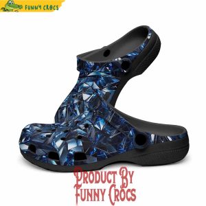 Geometric Crystal Blue Crocs Shoes