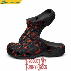 Geometric Red Triangles Crocs Shoes