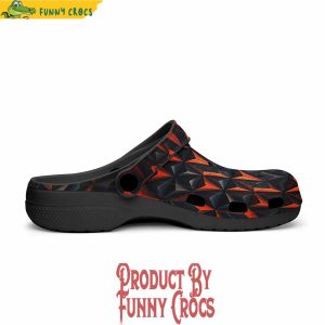 Geometric Red Triangles Crocs Shoes 3