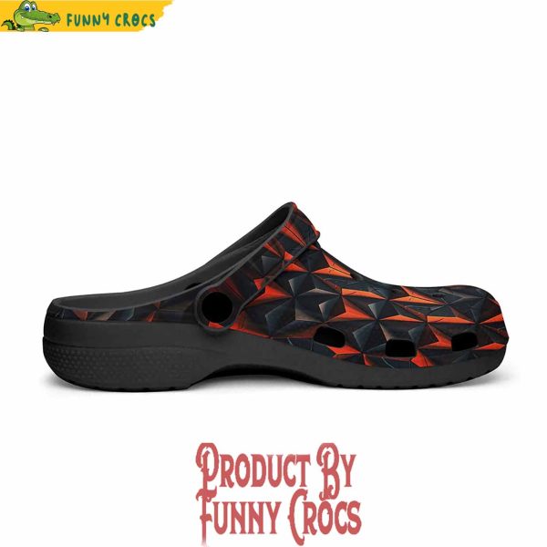 Geometric Red Triangles Crocs Shoes