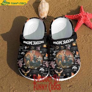 Imagine Dragons Band Pattern Black Crocs Shoes