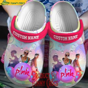 Personalized P!nk Crocs Clogs