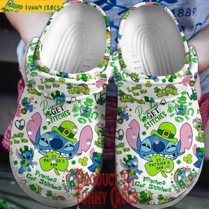 Pinches Get Stitches StPatricks Day Crocs Shoes 1