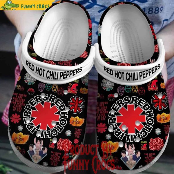 Red Hot Chili Peppers Logo Black Crocs Shoes