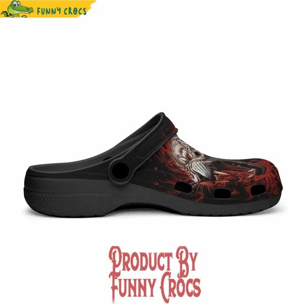 Red Tiger Splash Crocs Style