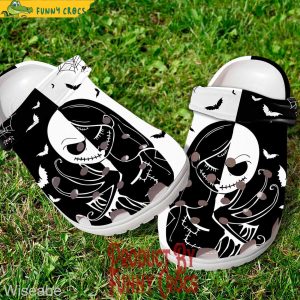 Unique Jack Skellington And Sally Black And White Halloween Disney Crocs