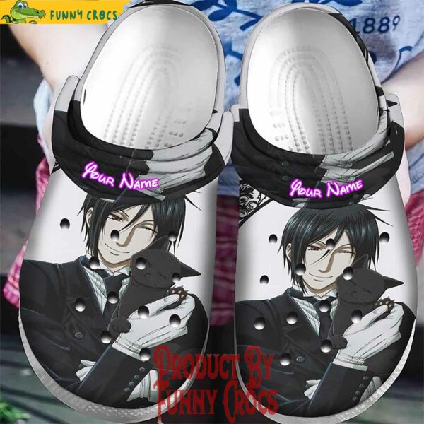 Custom Sebastian Michaelis Black Butler Anime Crocs Style