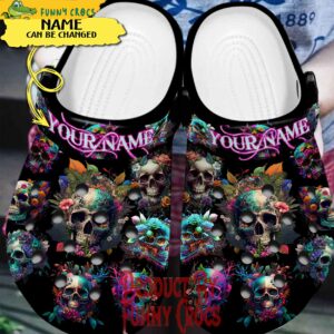 Custom Skull Color Tropical Crocs Shoes 1