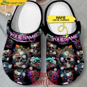 Custom Skull Color Tropical Crocs Shoes 2