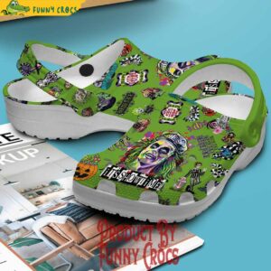 Halloween Beetlejuice Green Crocs Shoes 2