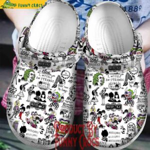 Halloween Beetlejuice Pattern Crocs