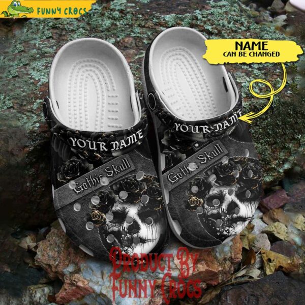 Personalized Gothic Skull Crocs Style