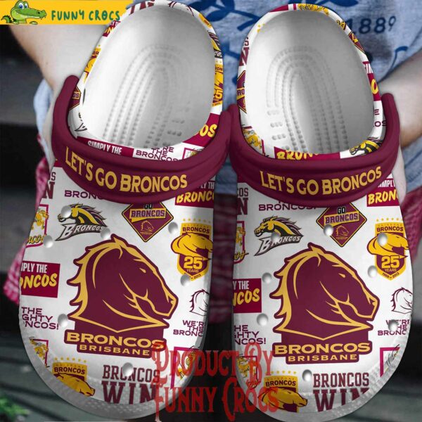 Brisbane Broncos Logo Crocs Shoes