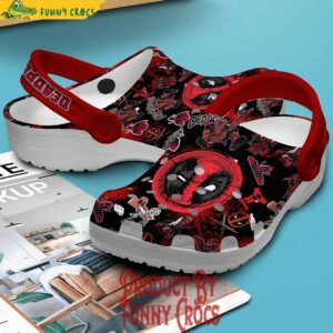 Deadpool Logo Pattern Crocs Style 3