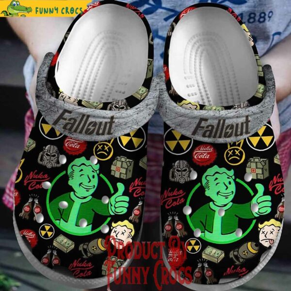 Fallout Nuka-Cola Black Crocs Shoes