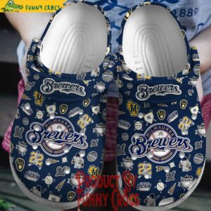 Milwaukee Brewers Pattern Crocs Clog