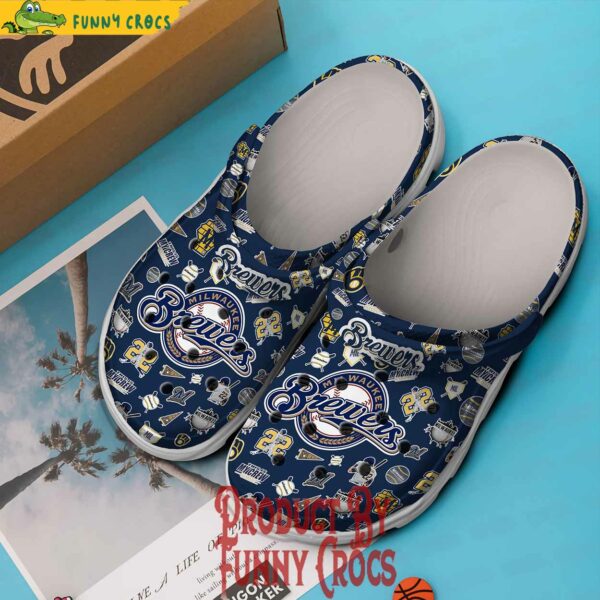 Milwaukee Brewers Pattern Crocs Clog