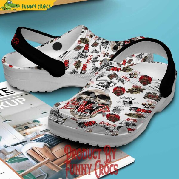 Slayer Skull Pattern Crocs Style