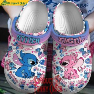 Stitch And Angel Ohana Means Family Crocs Style 1