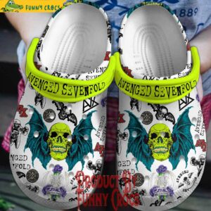 Avenged Sevenfold Band Bat Skull Crocs Slippers 1