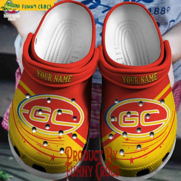 Custom AFL Gold Coast Suns Crocs For Fan