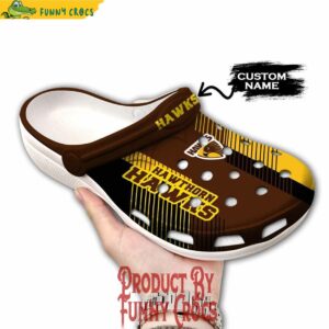 Custom AFL Hawthorn Hawks Crocs Style 3