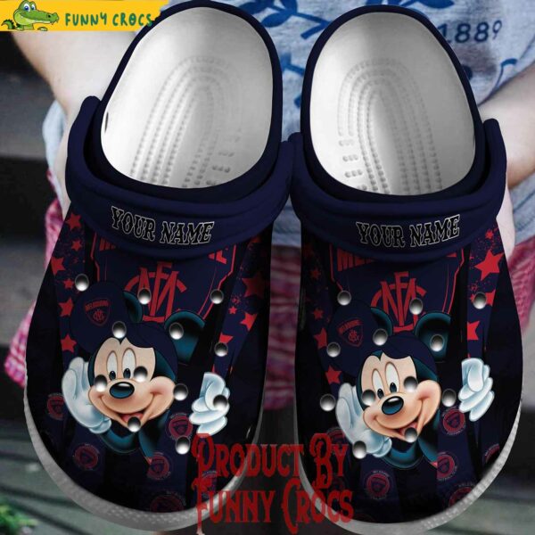 Custom AFL Melbourne Demons Mickey Mouse Crocs Style