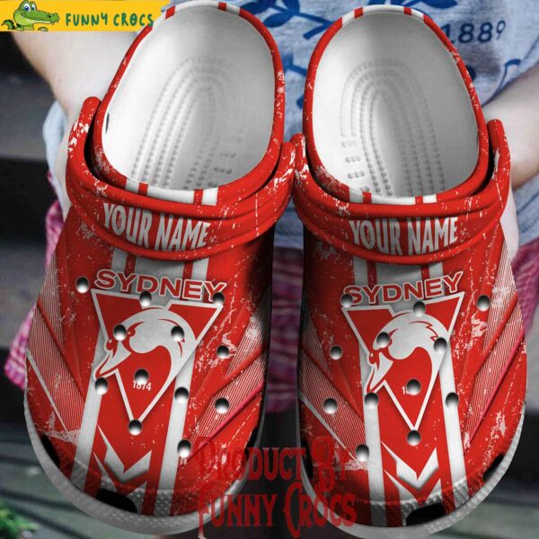 Custom AFL Sydney Swans Crocs Shoes