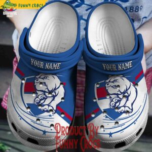 Custom AFL Western Bulldogs Crocs Slippers