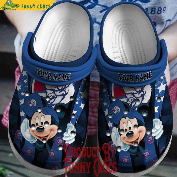 Custom AFL Western Bulldogs Mickey Mouse Crocs Style