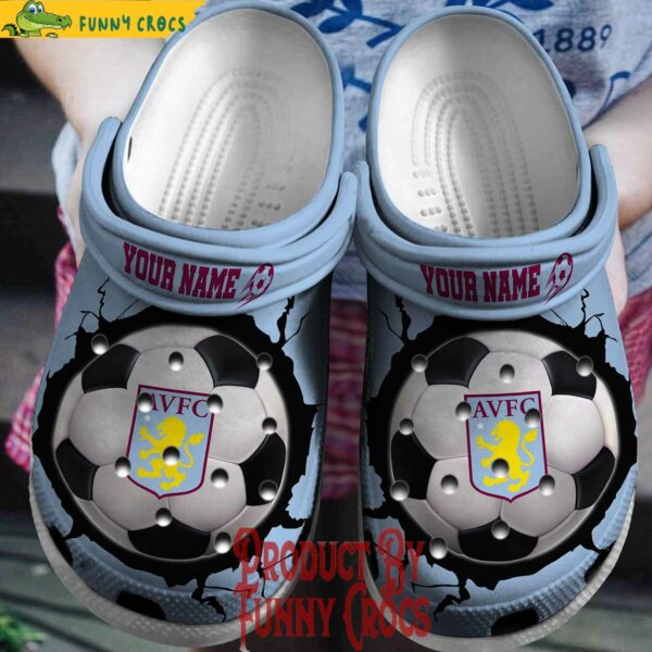 Custom Aston Villa FC Logo EPL Crocs Style