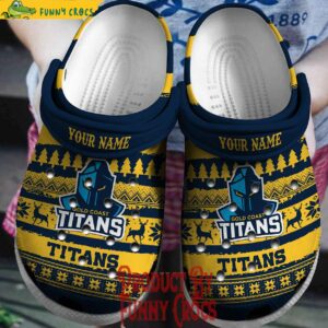 Custom Gold Coast Titans Christmas Crocs Style